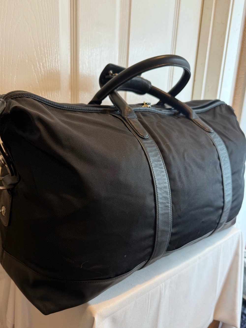 COACH 5497 NYLON & LEATHER TRIM 2-WAY BOSTON DUFFEL BAG No. I9R-5497